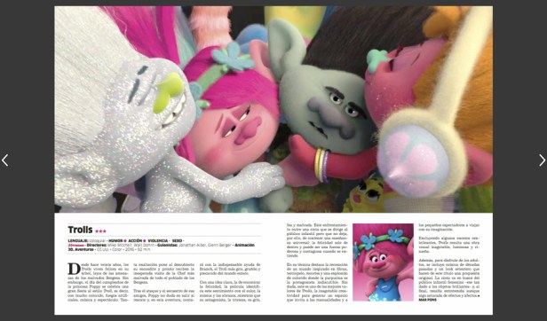 revista contraste pelicula trolls