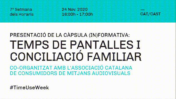 Webinar temps de pantalles i conciliació familiar - Time Use Week